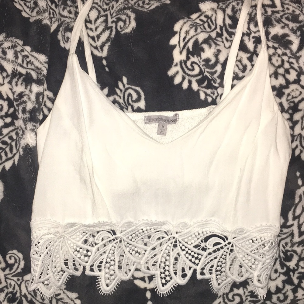 White Bandeau Top